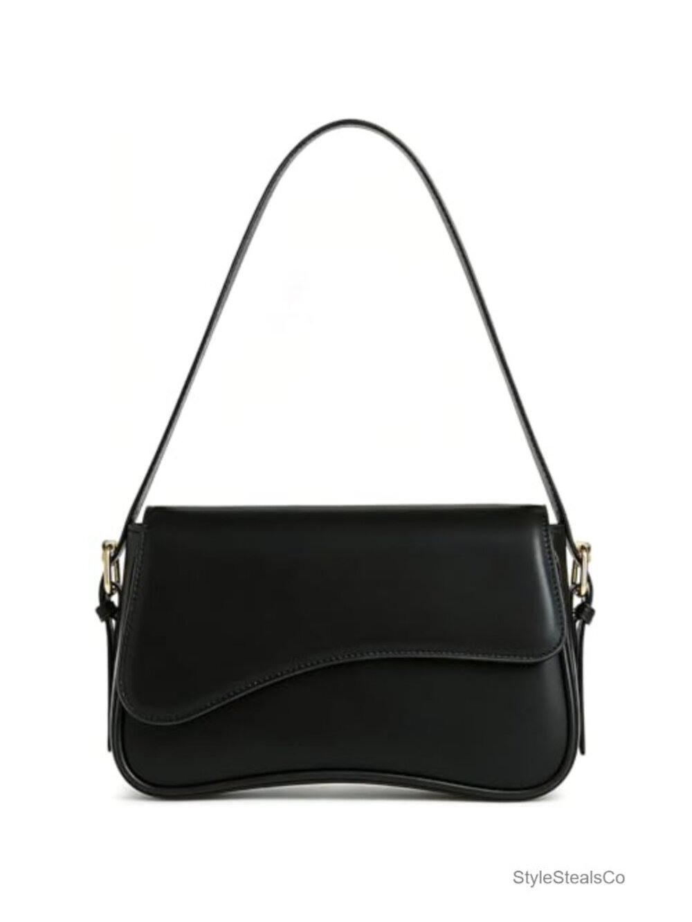 PU Leather Y2K Shoulder Bag Crossbody Purse 2 Adjustable Strap